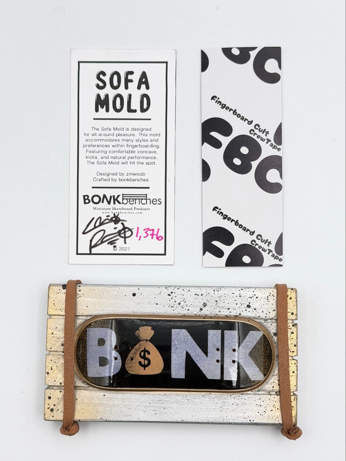 Cash x Bonk Benches Fingerboard Deck #1376