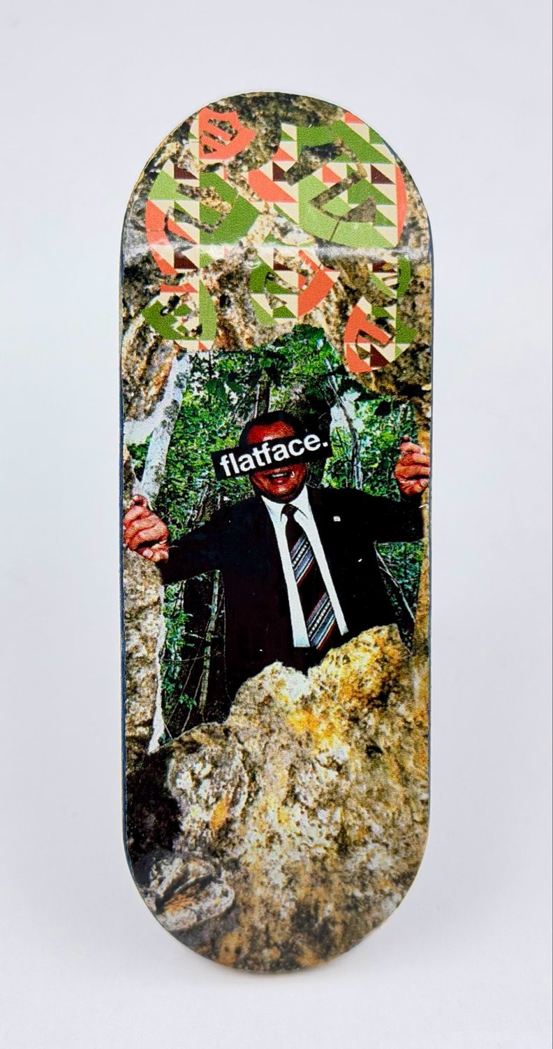 FlatFace X Cowply - G15.12 33.6mm - Jay Collage Fingerboard Deck