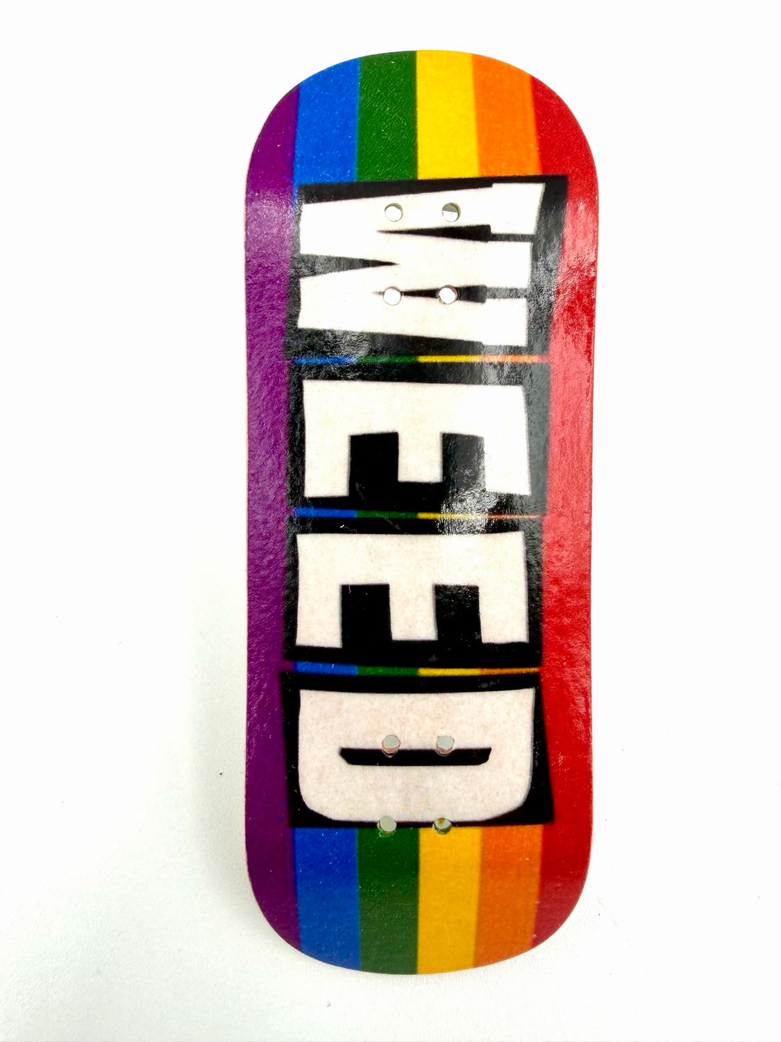Boardkennel Fingerboard Deck Rainbow Weed Graphic 34mm Popsicle