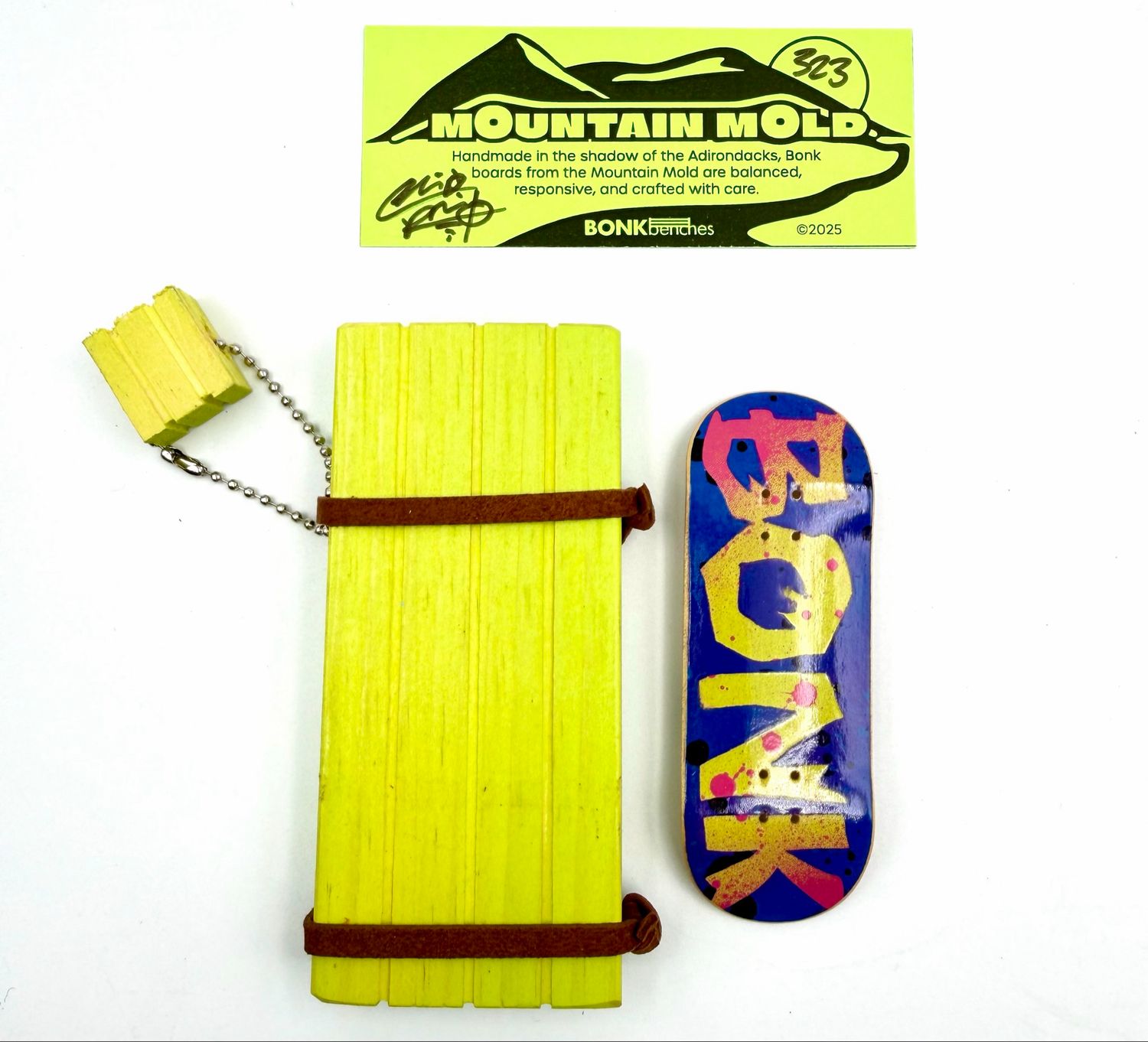 Bonk Benches Mountain Mold Fingerboard Deck #323 34mm