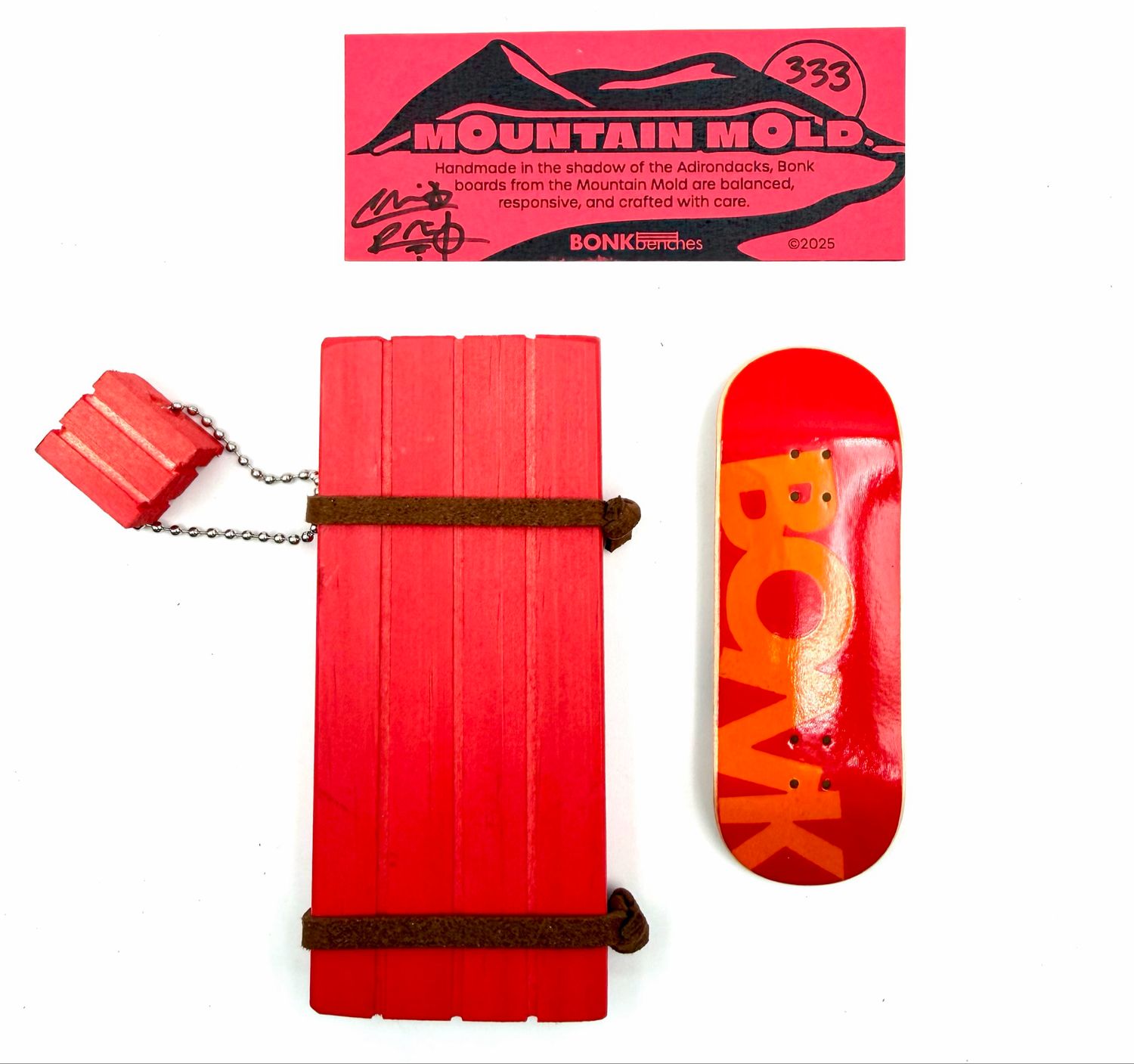 Bonk Benches Mountain Mold Fingerboard Deck #333 34mm