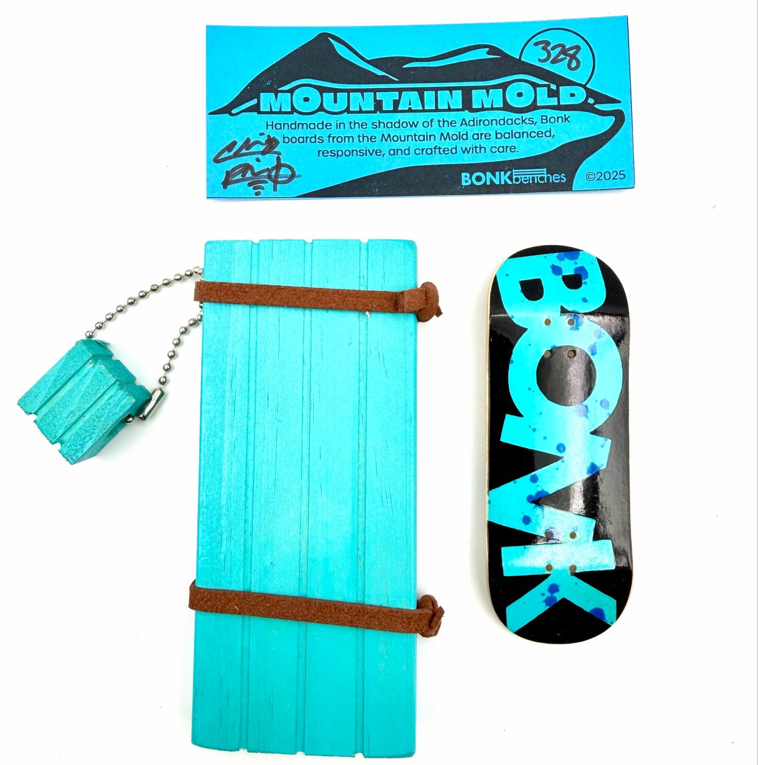 Bonk Benches Mountain Mold Fingerboard Deck #328 34mm
