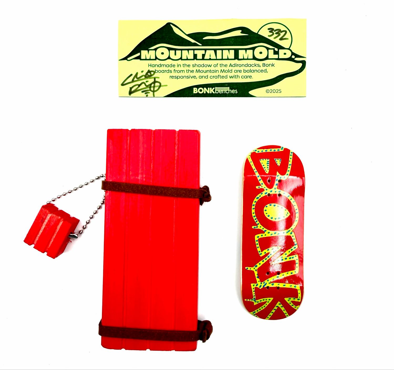 Bonk Benches Mountain Mold Fingerboard Deck #332 34mm