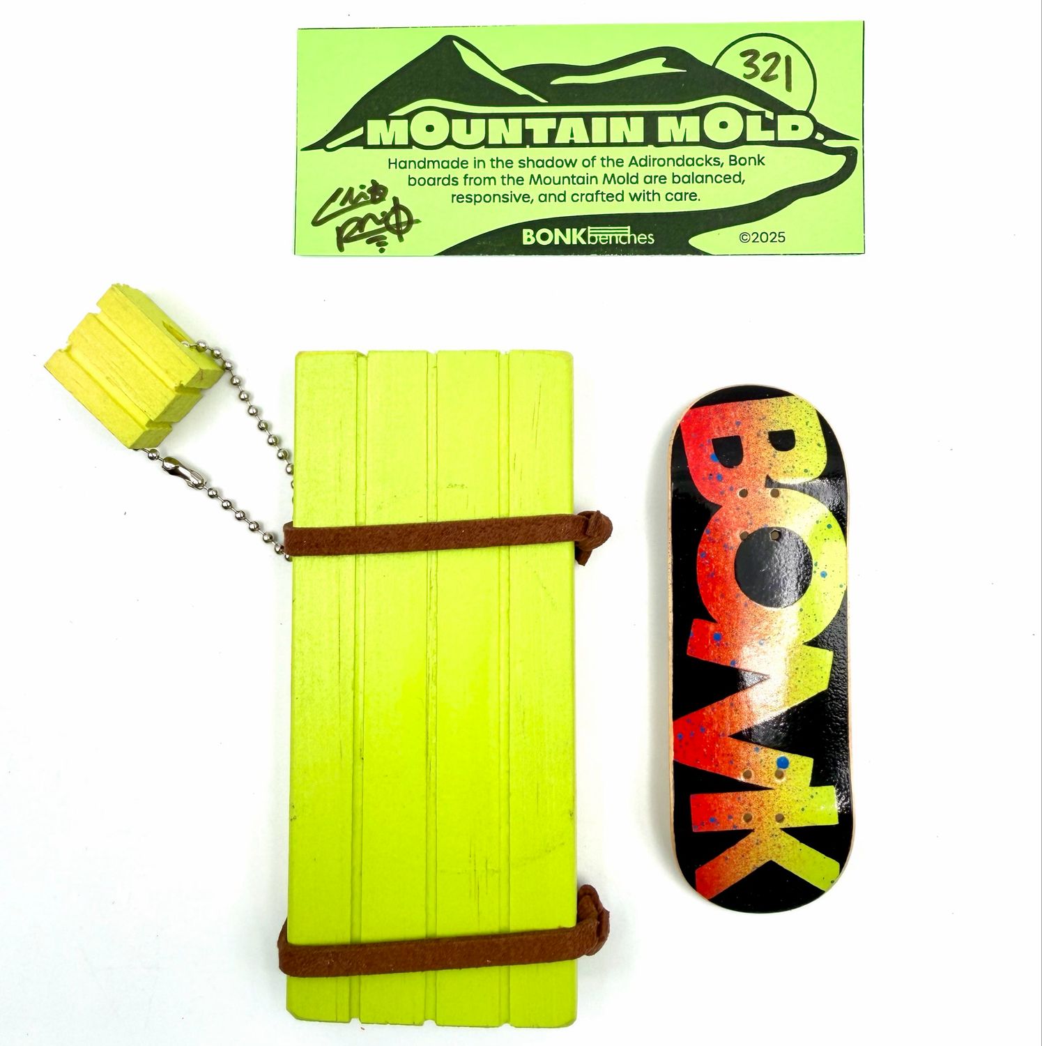 Bonk Benches Mountain Mold Fingerboard Deck #321 32mm