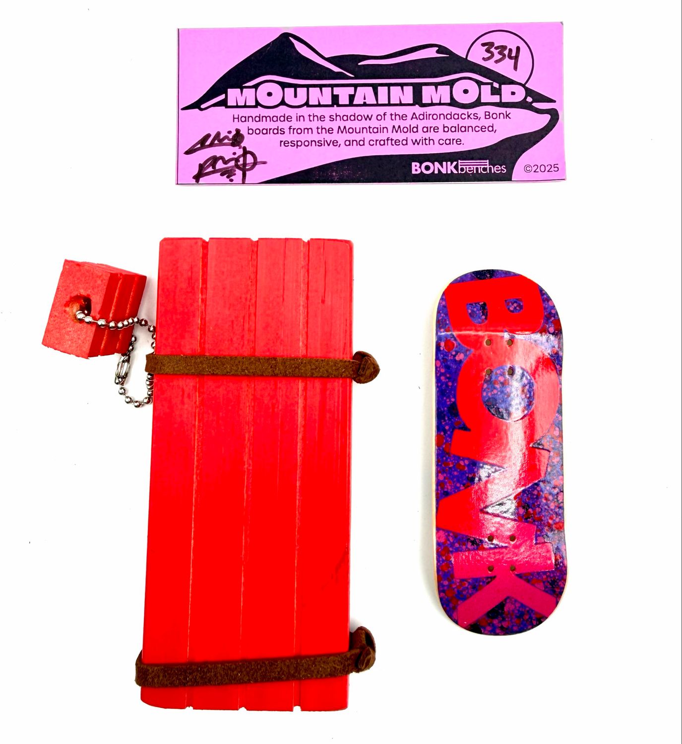 Bonk Benches Mountain Mold Fingerboard Deck #334 34mm