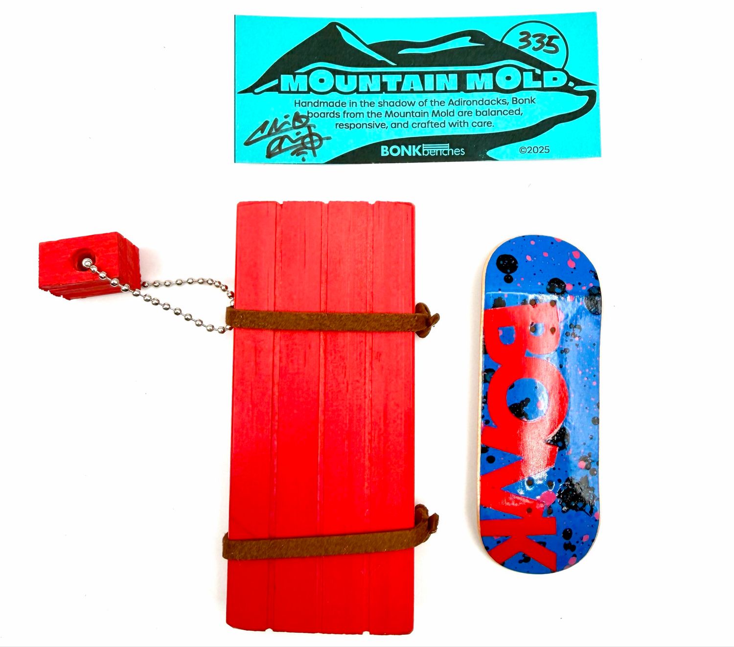 Bonk Benches Mountain Mold Fingerboard Deck #335 34mm
