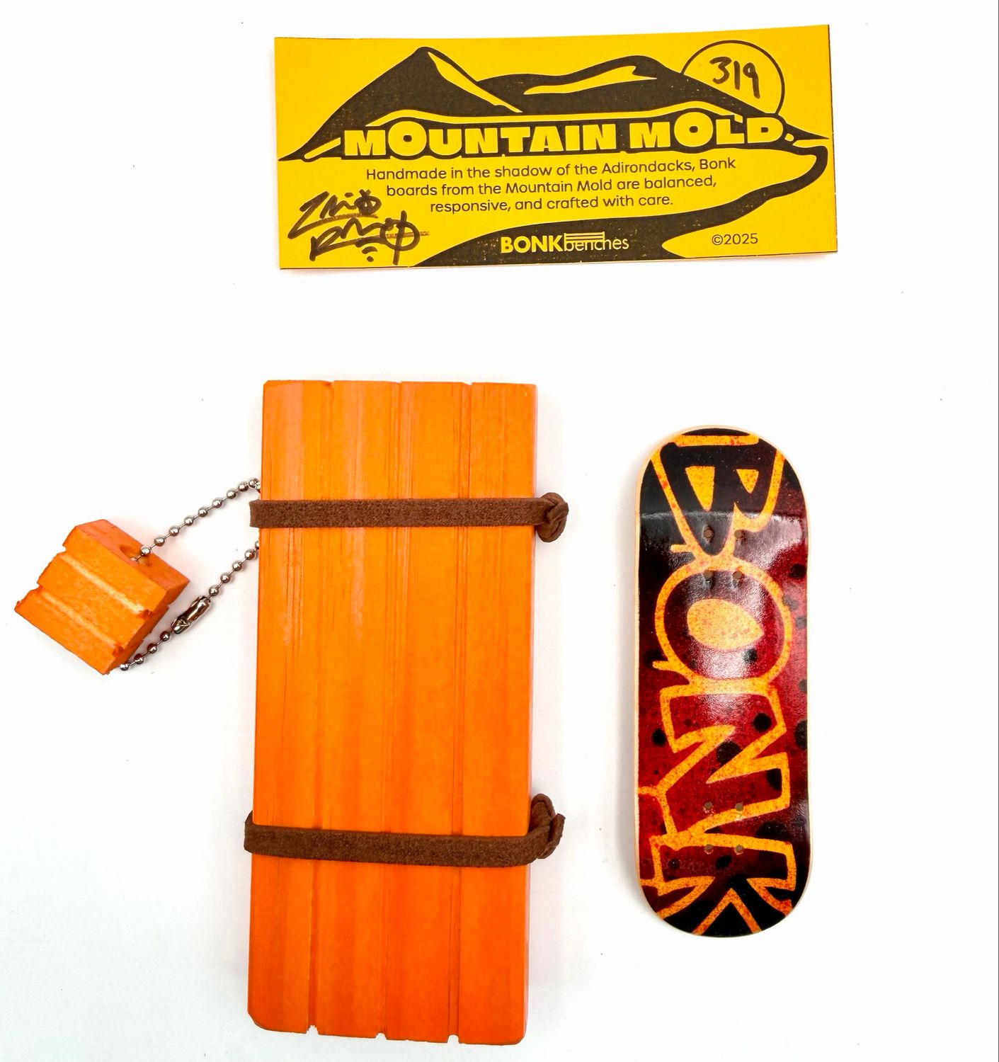 Bonk Benches Mountain Mold Fingerboard Deck #319 32mm