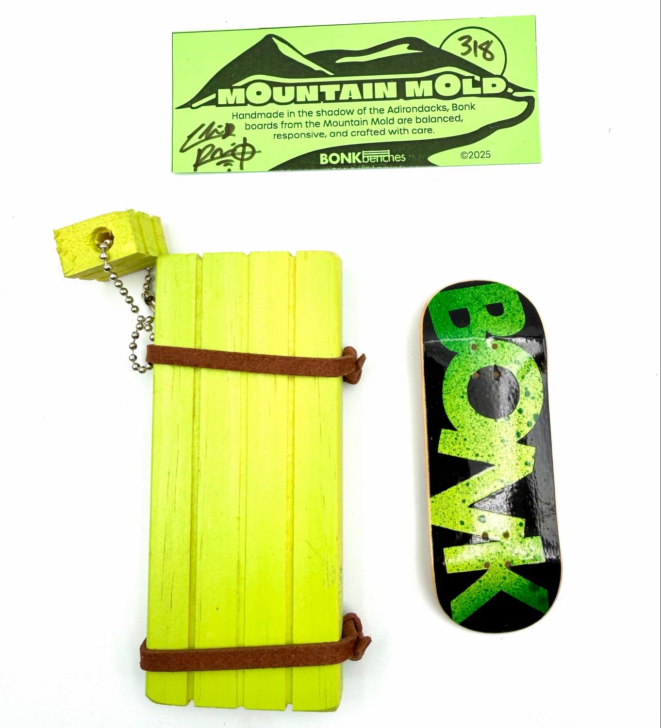 Bonk Benches Mountain Mold Fingerboard Deck #318 34mm