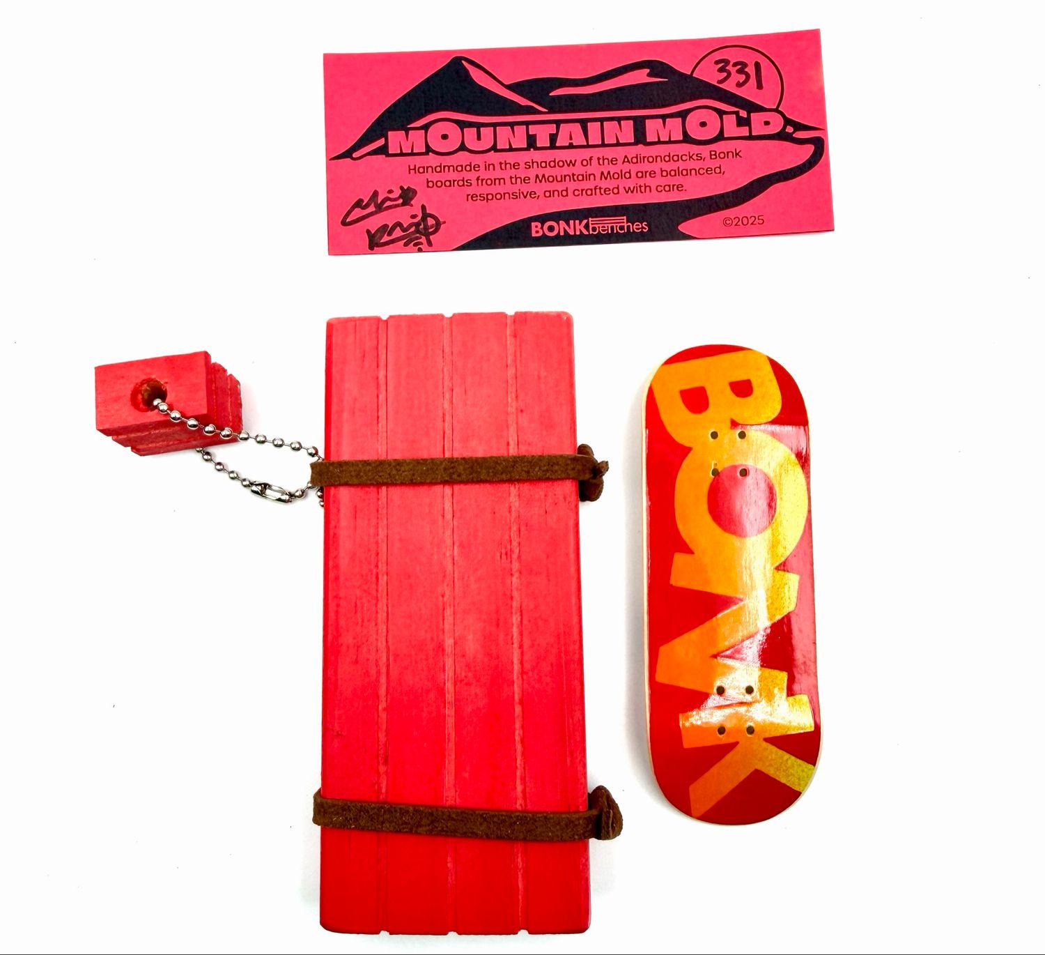 Bonk Benches Mountain Mold Fingerboard Deck #331 34mm