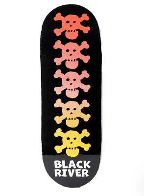 Blackriver Fingerboard Deck- Riverlabel Skulls 33.3mm Medium Concave