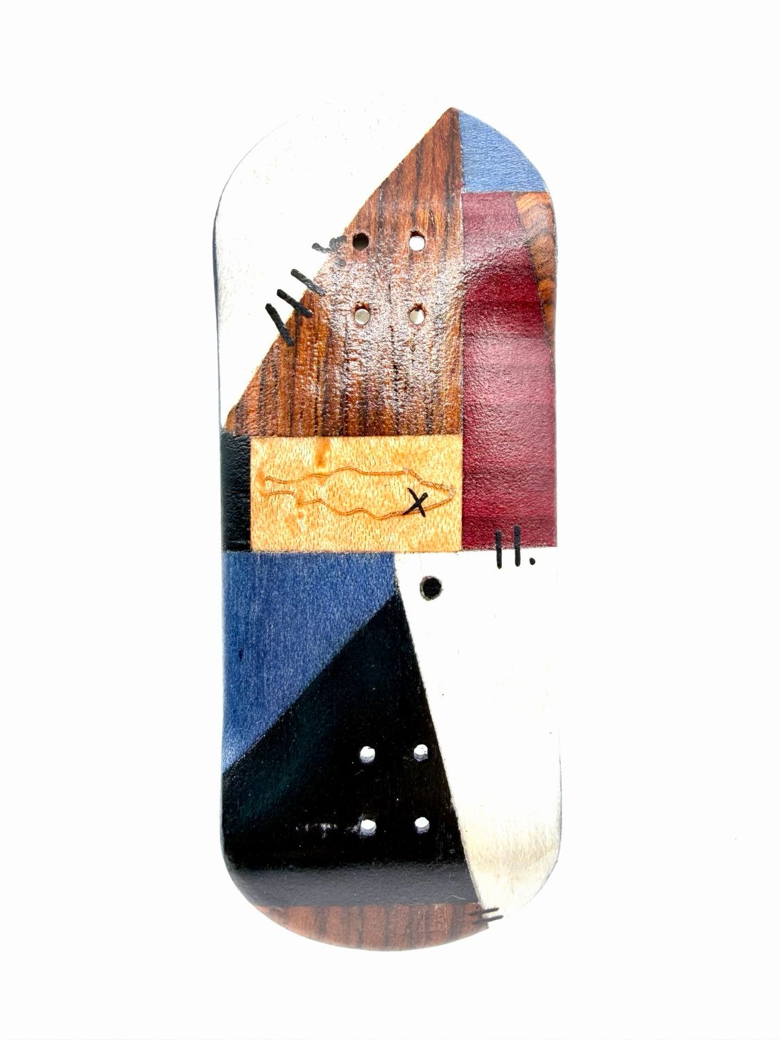 CoD Fingerboard Deck #4 Split Ply 36mm Diesel Fish Mold