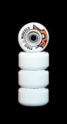 Piro Graphic Performance Bone Head White Fingerboard Wheels 