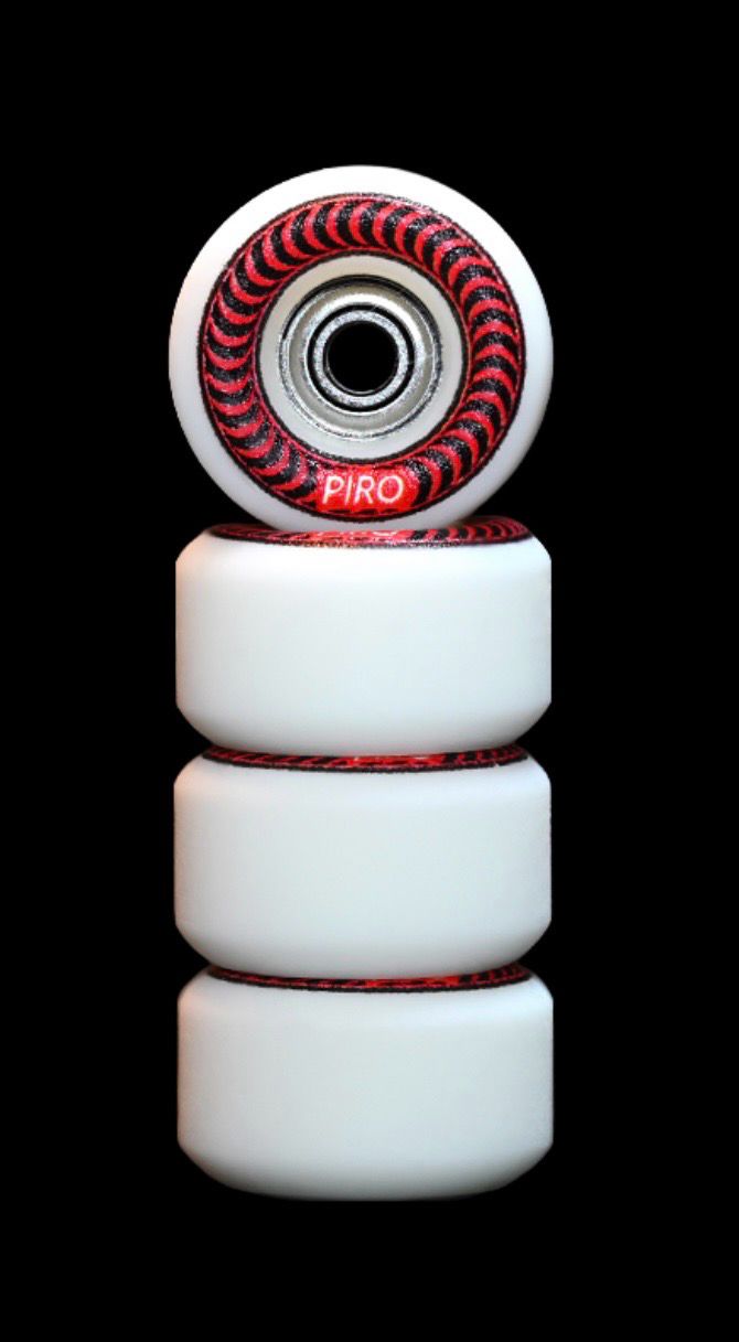 Piro Graphic Performance Spiral White Fingerboard Wheels 