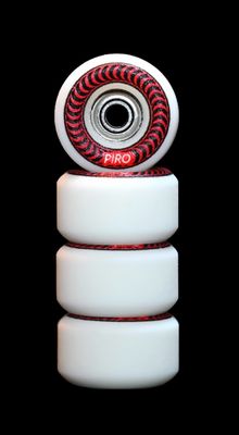 Piro Graphic Performance Spiral White Fingerboard Wheels 