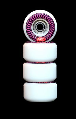 Piro Graphic Performance Spiral White Fingerboard Wheels 