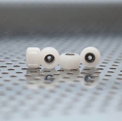 FlatFace G9 Dual Bearing Open Bearing  Fingerboard Wheels White