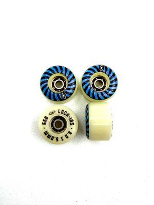 Clairvoyant Fingerboard Graphic Wheels Lock in Off white Spiral 8mm 65D