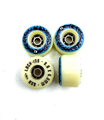 Clairvoyant Fingerboard Graphic Wheels Lock in Off white Inferno 8mm 65D