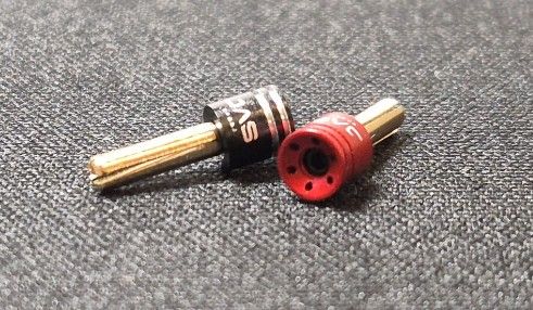24K Low Profile 2mm Lipo Plugs  &amp; +/- tabs (1 pair)