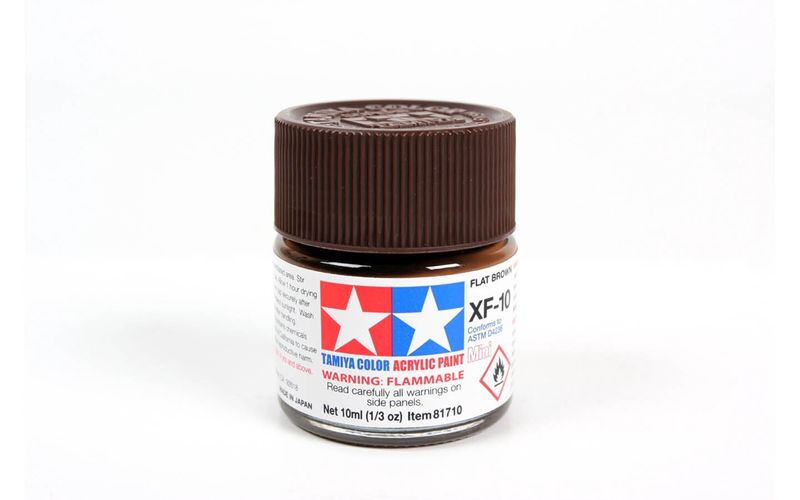 XF10 Flat Brown 10ml - 81710  - Tamiya