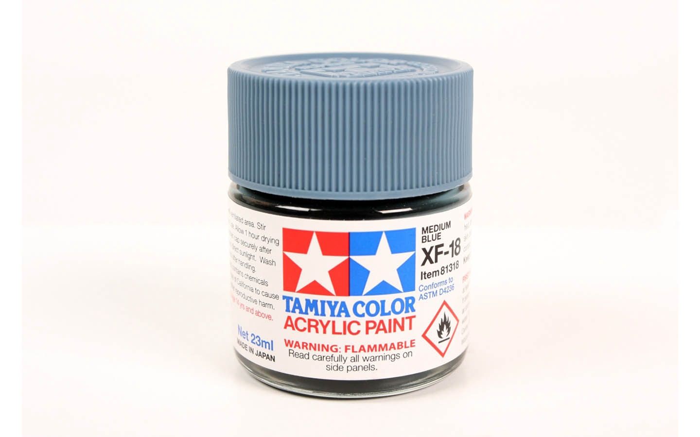 XF18 Flat Medium Blue 23ml - 81318  - Tamiya
