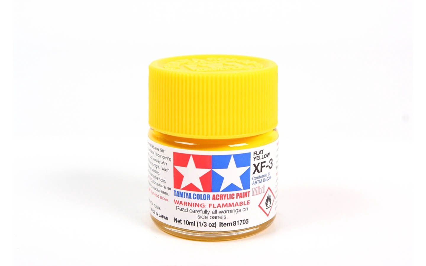 XF3 Flat Yellow 10ml - 81703  - Tamiya