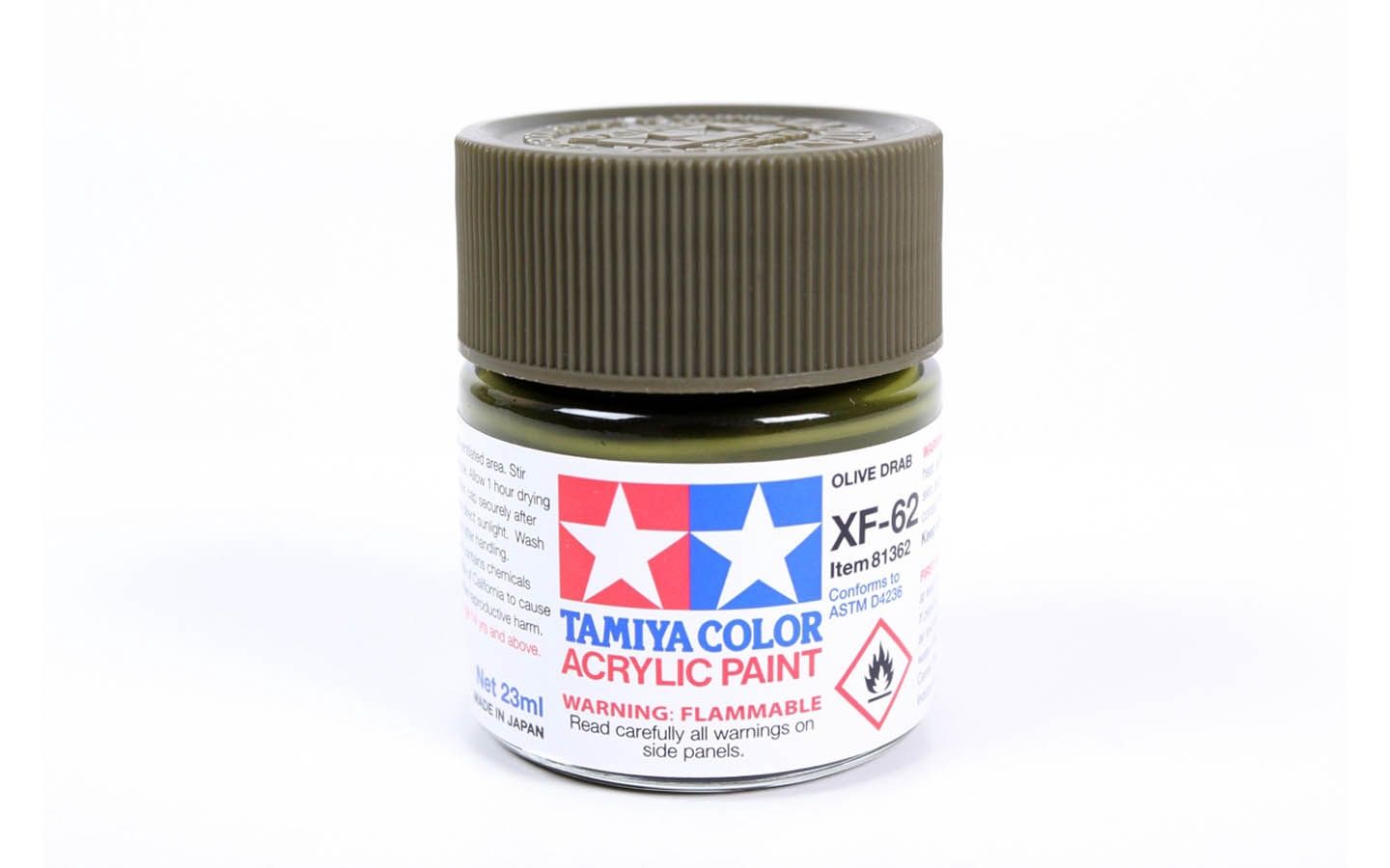 XF62 Flat Olive Drab 23ml - 81362 - Tamiya