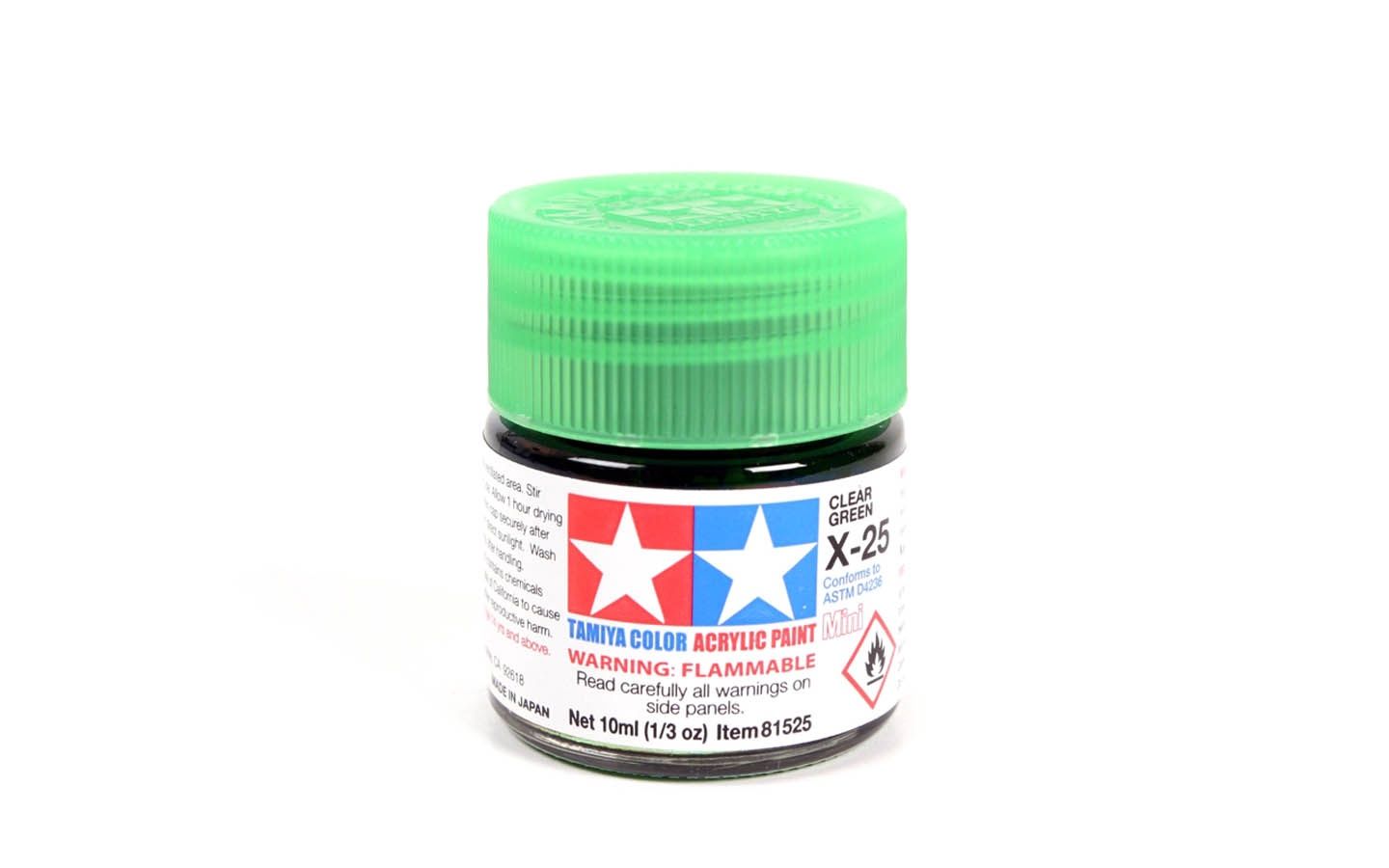 X25 Clear Green 10ml - 81525 - Tamiya