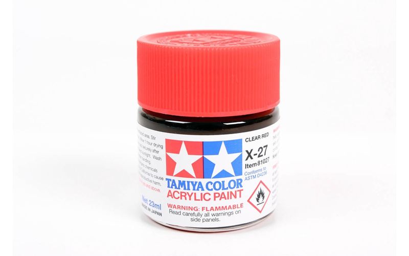 X27 Clear Red 23ml - 81027 - Tamiya