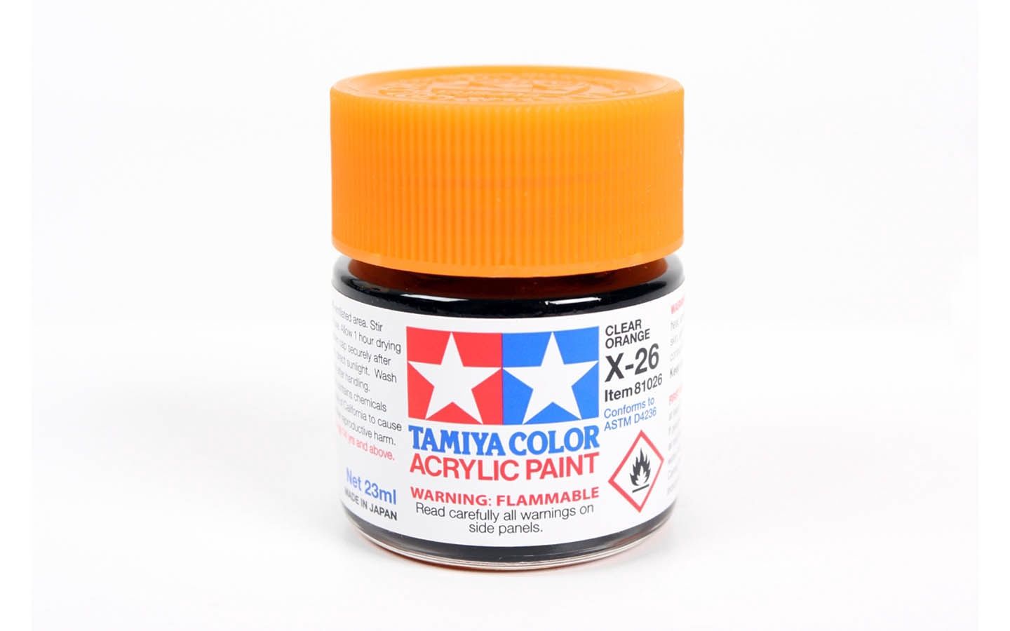 X26 Clear Orange 23ml - 81026 - Tamiya