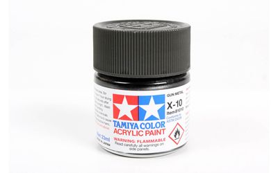 X10 Gun Metal 23ml - 81010 - Tamiya