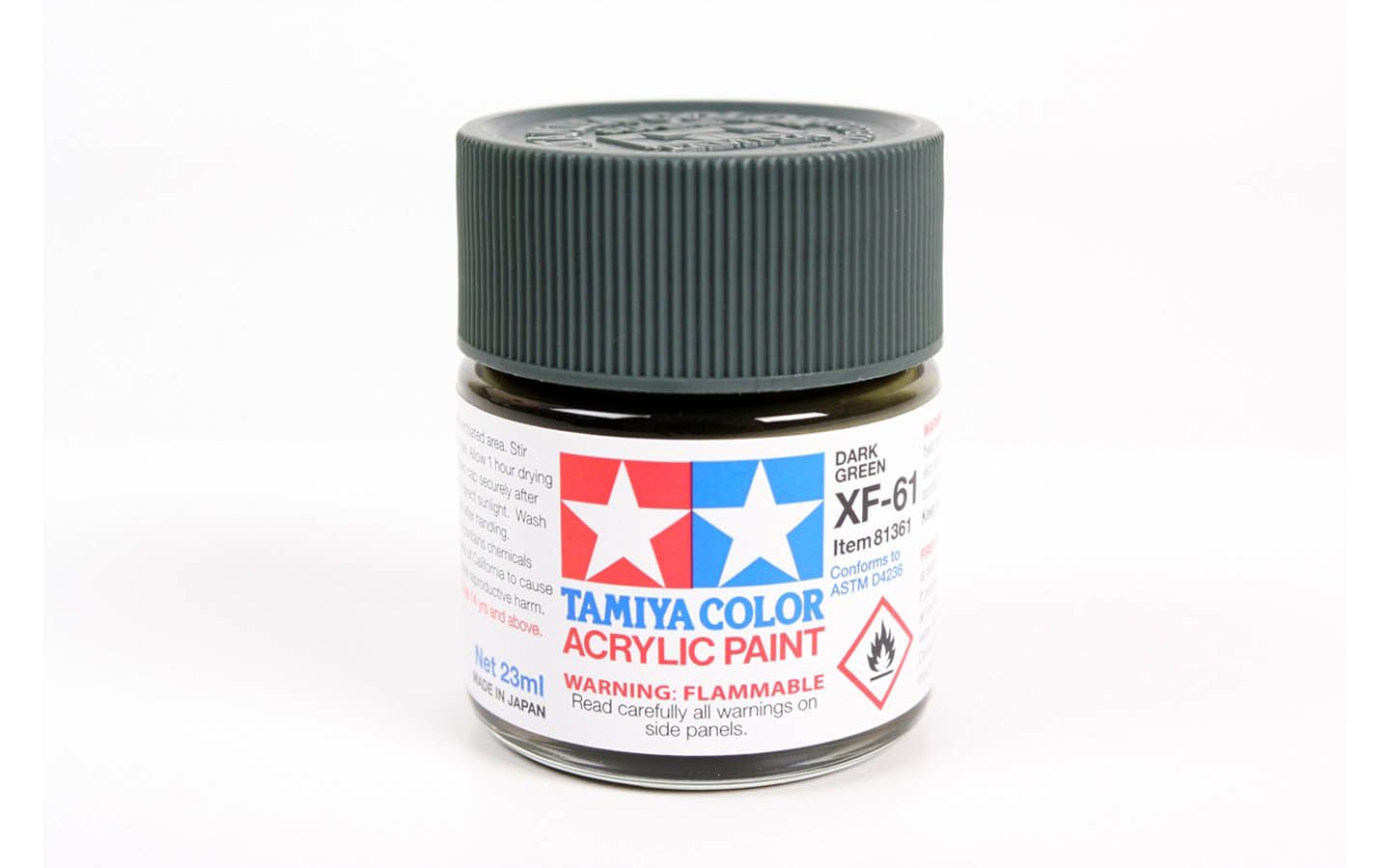 XF61 Flat Dark Green 23ml - 81361 - Tamiya