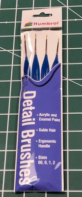 Detail Brushes  4 pc. 00/0/1/2 -  HUMBROL AG4304