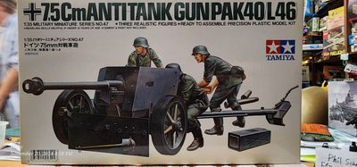 German 7.5 Anti Tank Gun PAK40 | Tamiya | no. 35047 | OMK | 1:35