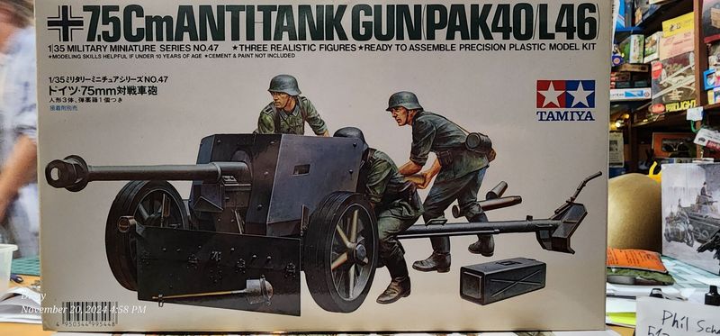 German 7.5 Anti Tank Gun PAK40 | Tamiya | no. 35047 | OMK | 1:35