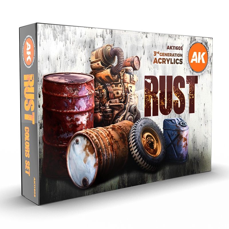 AK  Interactive G3 Rust Acrylics Set AK11605