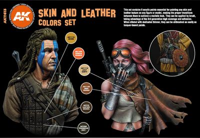 AK Interactive 3G Skin and Leathers Paint Set AK11612