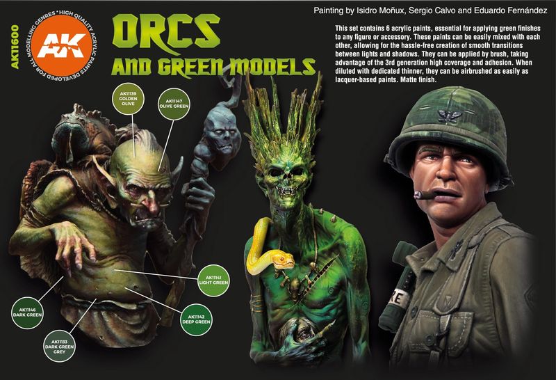 AK Interactive 3G Orcs and Green Creatures Set AK11600