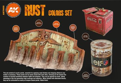 AK Interactive G3 Rust Acrylics Set AK11605