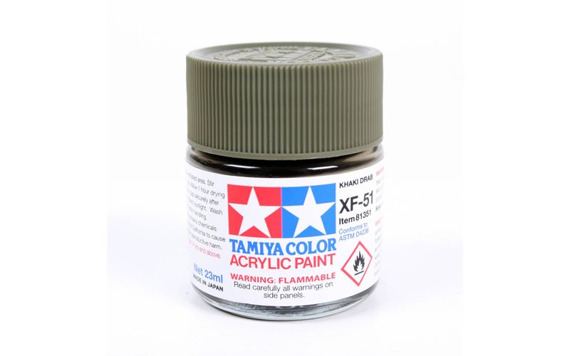 XF51 Flat Khaki Drab 23ml - 81351 - Tamiya