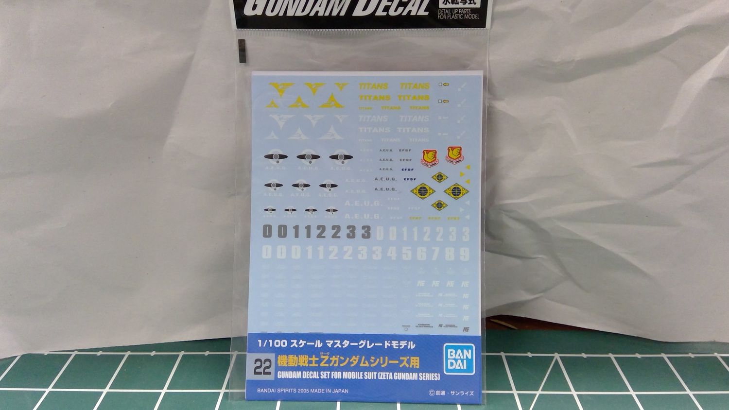 Gundam Decal Decal Set for Mobile Suit (Zeta Gundam Series) MG Bandai Spirits | No. 0134149 | 1:100