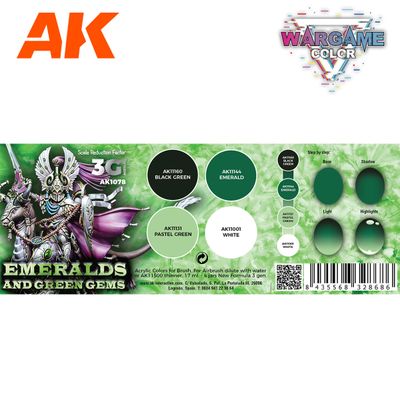 AK G3 Emeralds &amp; Green Gems Set AK1078