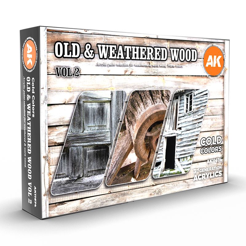 AK Interactive G3 Old &amp; Weathered Wood (Cold Colors) Set AK11674