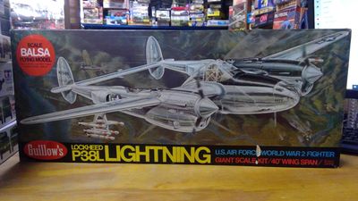 P-38L Lightning U.S. Air Force World War 2 Fighter Guillow&#39;s | No. 2001 | 1:16