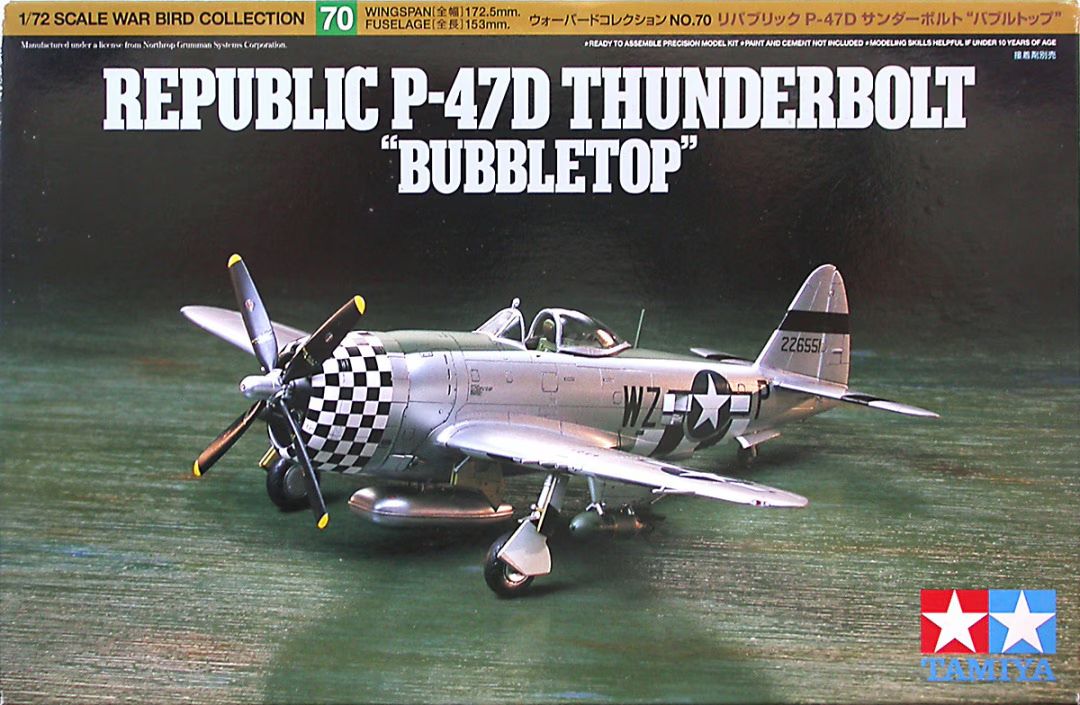 Republic P-47D Thunderbolt "Bubbletop" Tamiya No. 60770 1:72