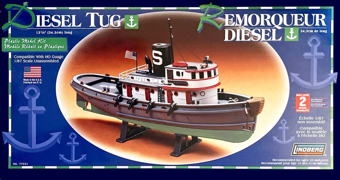 1:82 Diesel Tugboat Remorqueur Lindberg 77221