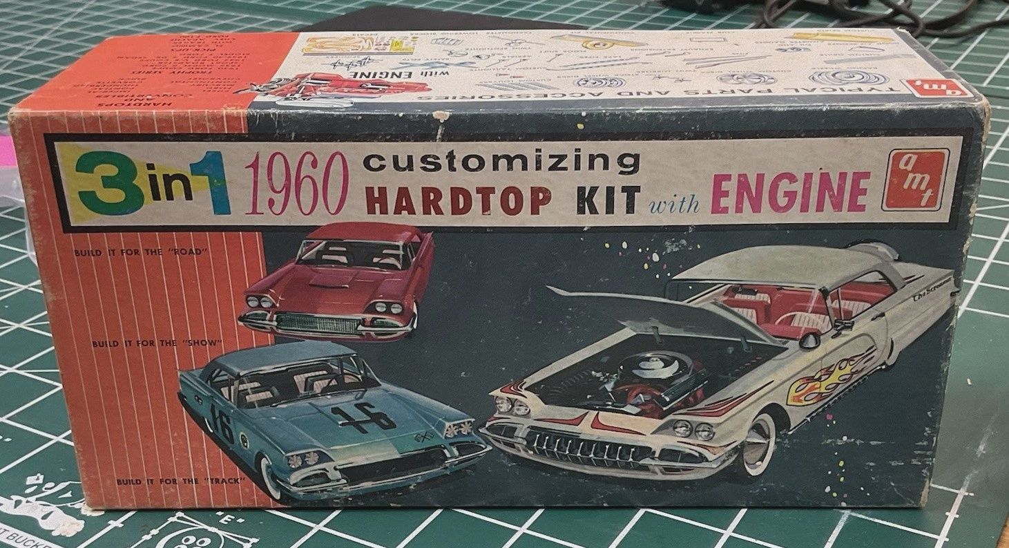 *STARTED* VTG OG AMT 1960 Thunderbird Hardtop #`1260 149 3n1 CAR KIT NO ENGINE