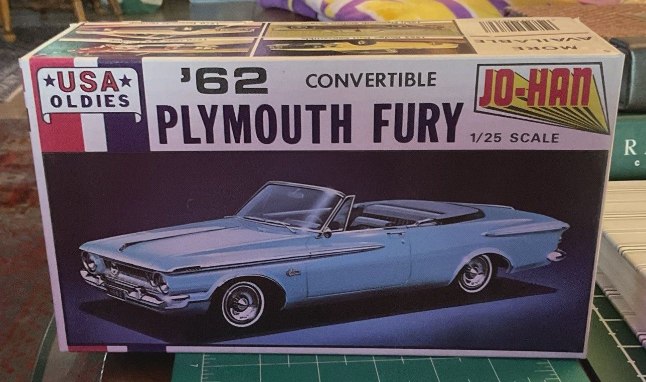 VTG '62 PLYMOUTH FURY CONVERTIBLE #C-4762 OG ISSUE UPC