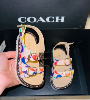 Rainbow coach sandals