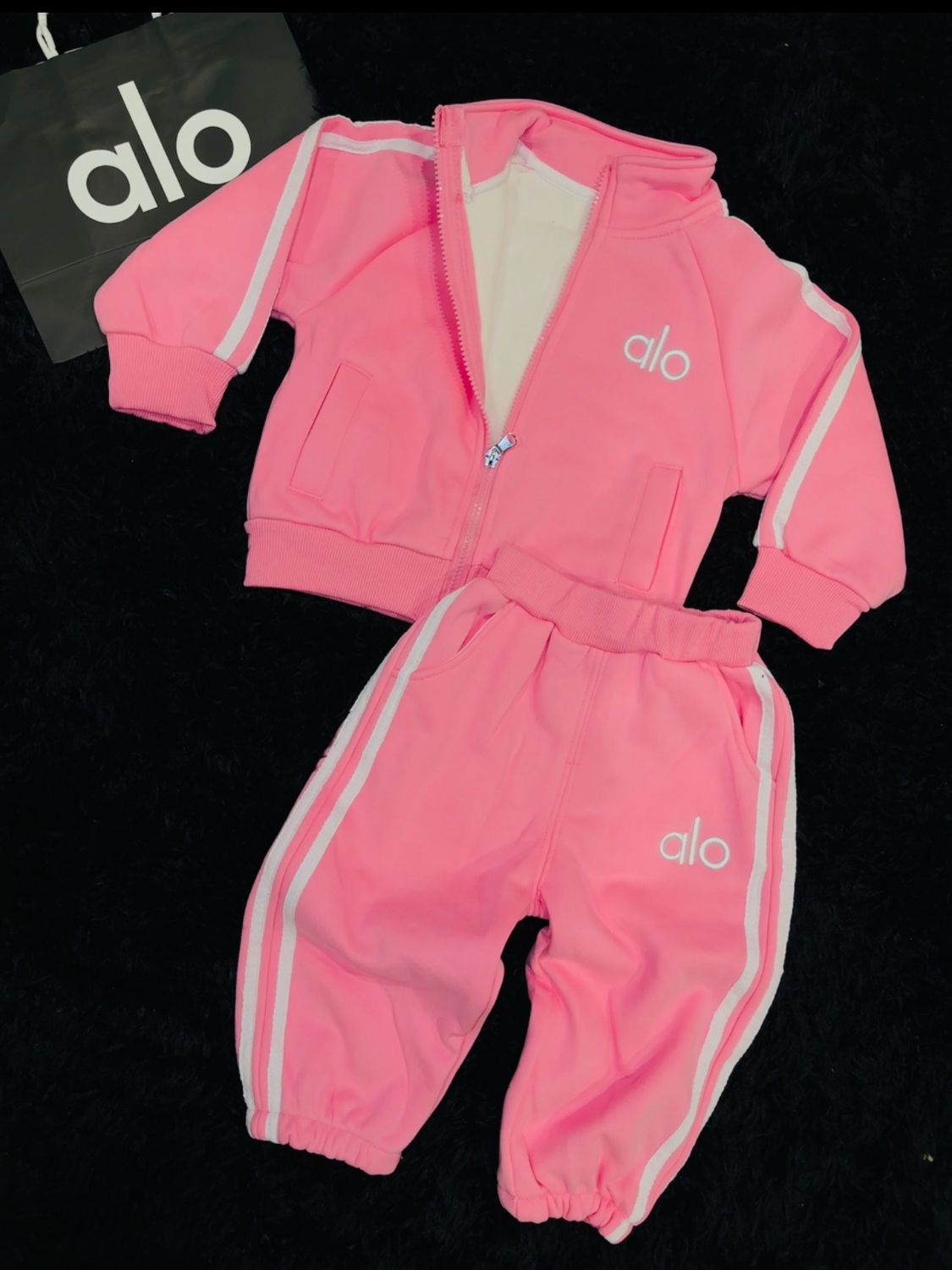  Alo pink set (fleecy inside)